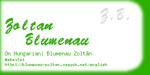 zoltan blumenau business card